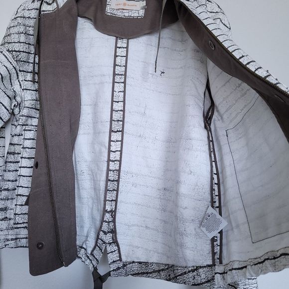 Tory Burch 'Nadia' Print Hooded Crop JacketSmall - Picture 8 of 8